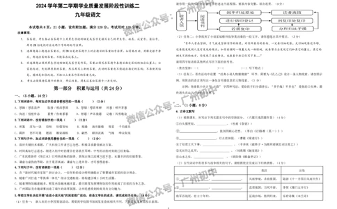 2025广州市第六中学中考二模语文试题_广州九上月考+期中+期末+一模二模+中考真题_2025中考二模