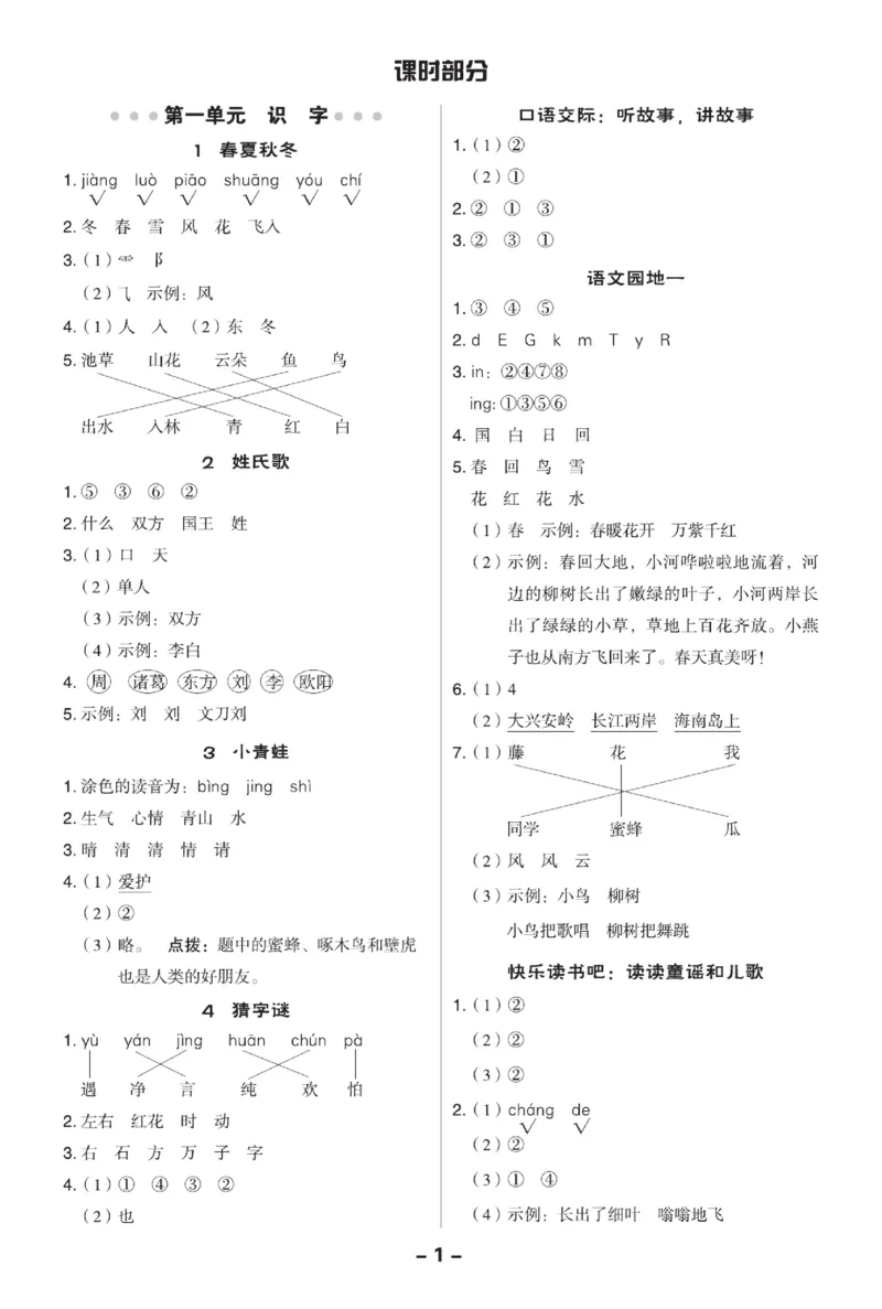 《典中点》23春语文1年级下册（RJ）_一年级上下册资料_小学一年级学习资料-25年更新版_1-02、小学一年级语文下册_3-6-2-2、练习题、作业、专项、试卷_部编（人教）版_电子册类
