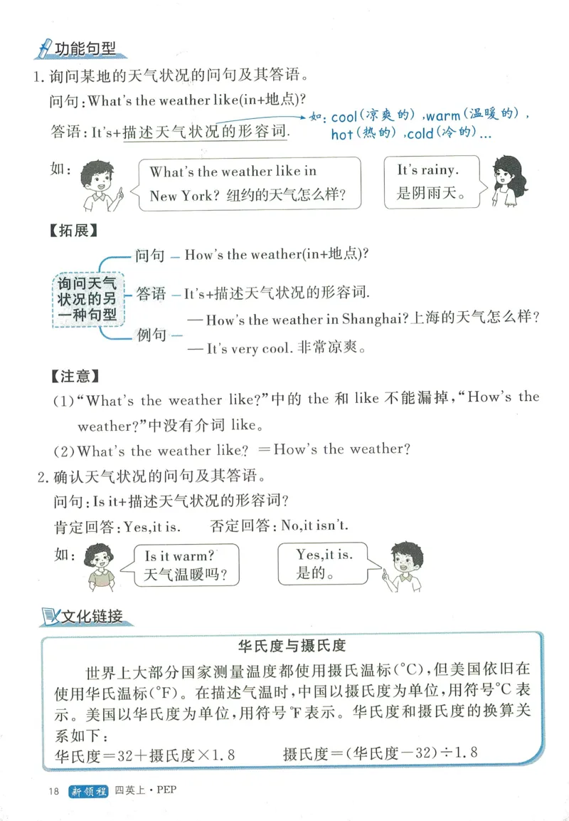 知识梳理英语4_《优翼新领程》25秋英语4年级上册（人教PEP）