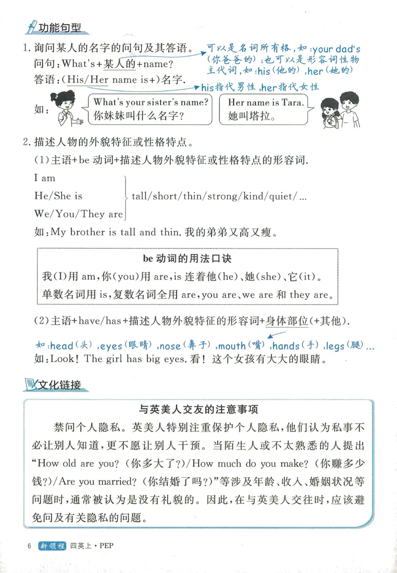 知识梳理英语4_《优翼新领程》25秋英语4年级上册（人教PEP）