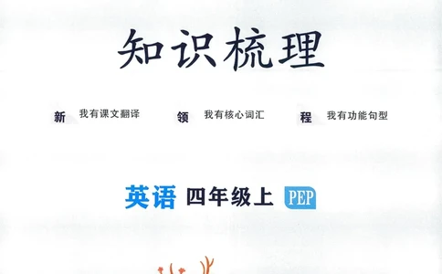 知识梳理英语4_《优翼新领程》25秋英语4年级上册（人教PEP）