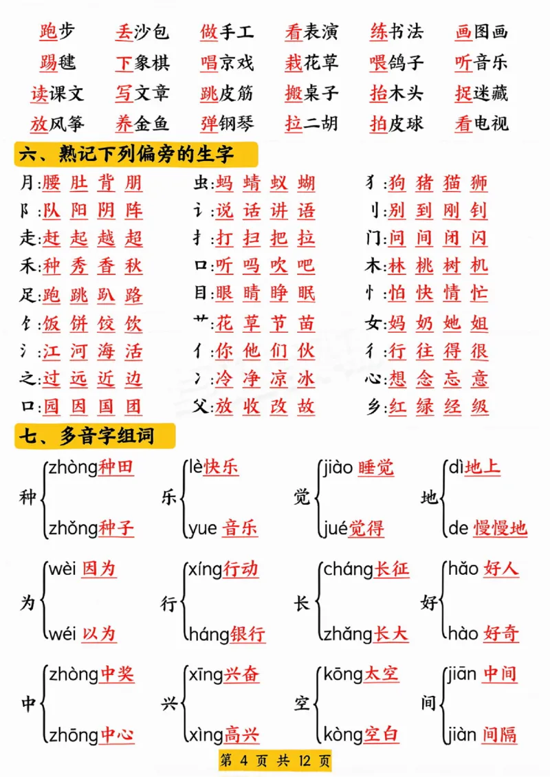 414一年级语文下册期中高频考点知识汇总_一年级上下册资料_一年级下册小红书同款资料_一下语文_一年级下册免费资料库_一年级下册免费资料库