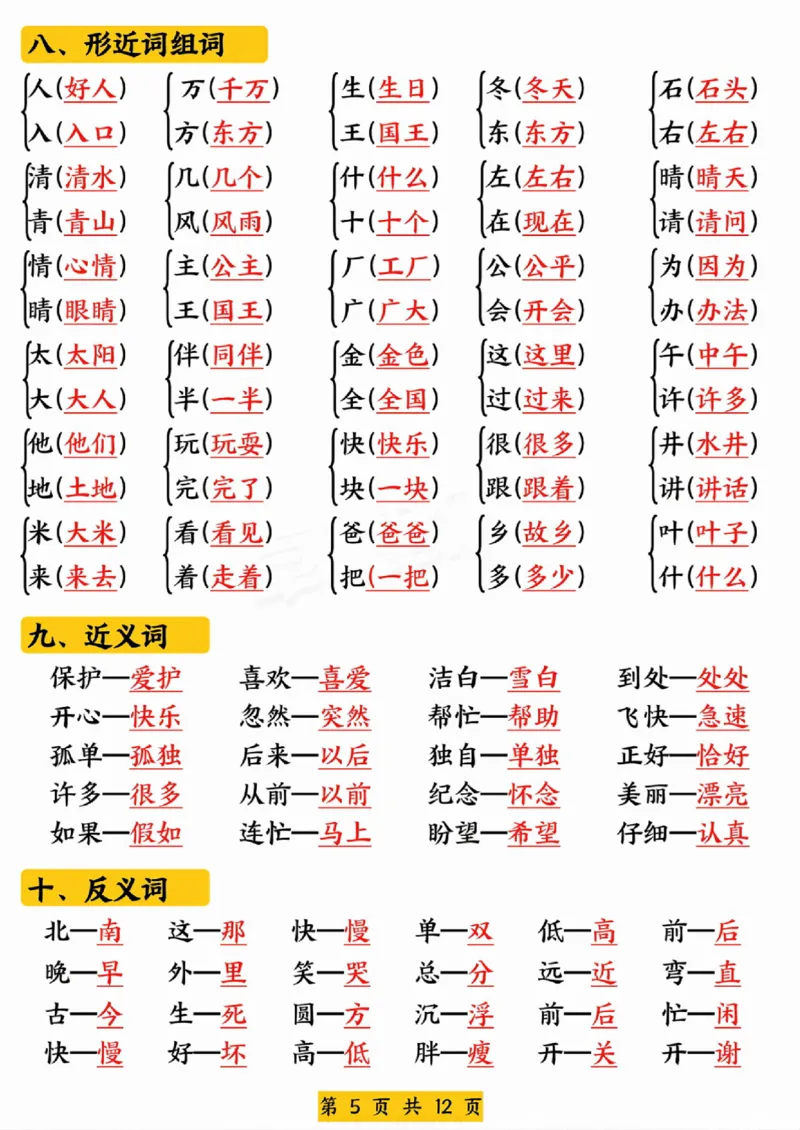 414一年级语文下册期中高频考点知识汇总_一年级上下册资料_一年级下册小红书同款资料_一下语文_一年级下册免费资料库_一年级下册免费资料库