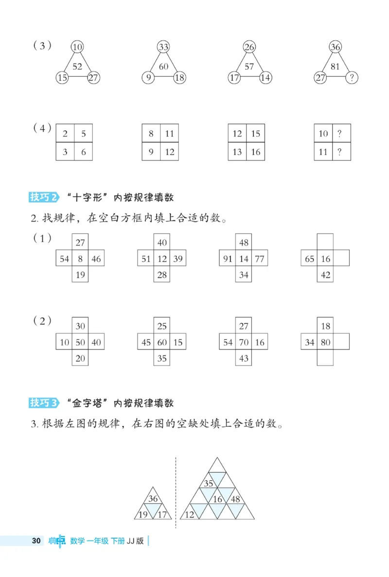 《典中点极速提分》数学1年级下册（JJ）_一年级上下册资料_小学一年级学习资料-25年更新版_1-04、小学一年级数学下册_1-4-2、练习题、作业、试题、试卷_冀教版_电子册类