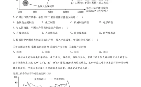 2023年高考地理试卷（湖南）（空白卷）_地理历年高考真题_新&middot;Word版2008-2025&middot;高考地理真题_地理（按试卷类型分类）2008-2025_自主命题卷&middot;地理（2008-2025）_湖南自主命题&middot;地理（2021-2025）