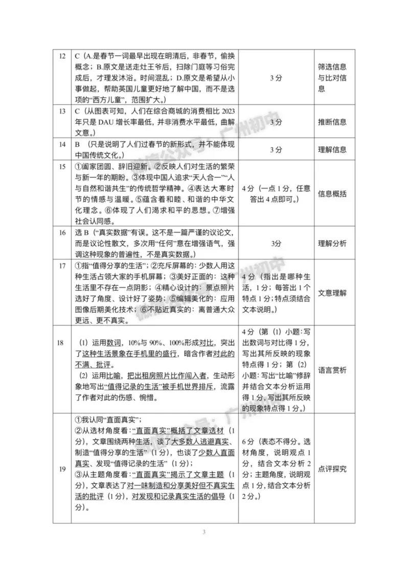 2024花都区中考一模语文试题答案解析_广州九上月考+期中+期末+一模二模+中考真题_广州2024年中考一模_花都区