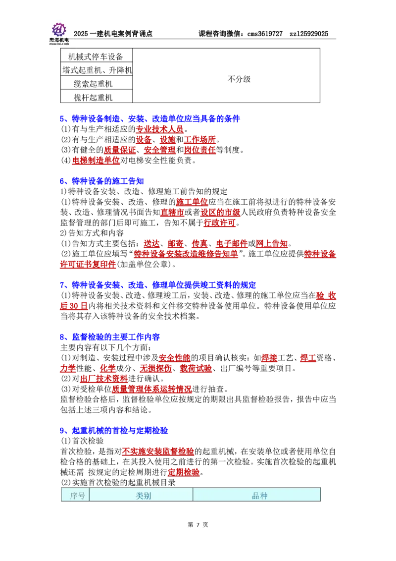 管理部分背诵点（背诵版）第5至16章_2026年一级建造师_2026年一建机电_2025年一建机电SVIP_04-冲刺串讲✿考点强化✿小灶集训_32-机电《冲刺串讲班》刘忠海SMR