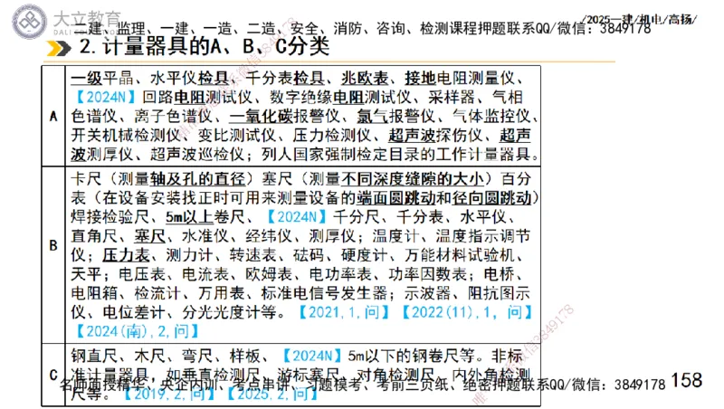 W2025一建机电-高扬-技术板块5-材料、设备、测量、计量_2026年一级建造师_2026年一建机电_2025年一建机电SVIP_01-精华文档✿电子教材✿历年真题_81-机电《板块刷题资料+总结图表》DL