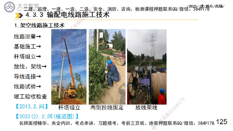 W2025一建机电-高扬-技术板块3-电气_2026年一级建造师_2026年一建机电_2025年一建机电SVIP_04-冲刺串讲✿考点强化✿小灶集训_31-机电《案例专项班》高扬DL_讲义