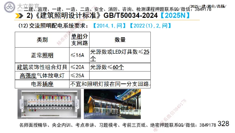 W2025一建机电-高扬-技术板块3-电气_2026年一级建造师_2026年一建机电_2025年一建机电SVIP_04-冲刺串讲✿考点强化✿小灶集训_31-机电《案例专项班》高扬DL_讲义
