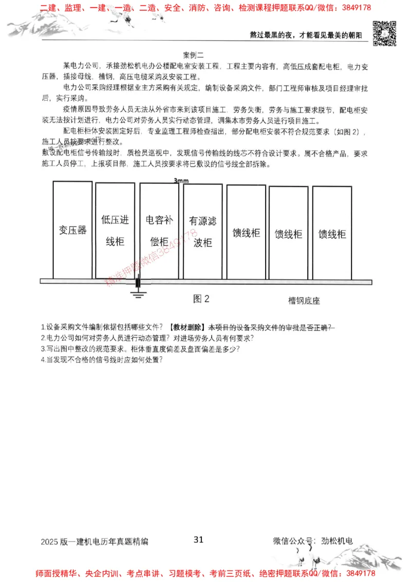 机电实务历年真题集186_1_2026年一级建造师_2026年一建机电_2025年一建机电SVIP_01-精华文档✿电子教材✿历年真题_43-机电《劲松五件套》神秘人推荐