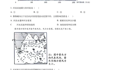 2023年高考地理试卷（天津）（空白卷）_地理历年高考真题_新&middot;Word版2008-2025&middot;高考地理真题_地理（按年份分类）2008-2025_2023&middot;地理高考真题