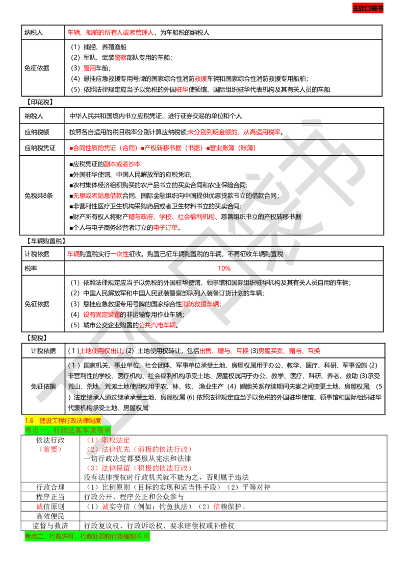 打印版（9月9日）一建-法规-王欣-临考点睛_2026年一建法规_2025年一建法规SVIP_04-冲刺串讲✿考点强化✿小灶集训_54-法规《临考点睛班》王欣KL_讲义