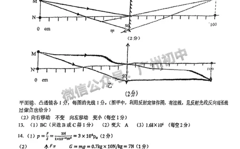 2025广东广雅中学中考二模物理试题（参考答案）_广州九上月考+期中+期末+一模二模+中考真题_2025中考二模