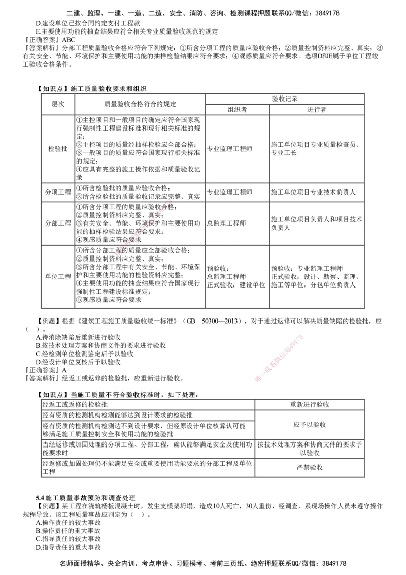 第02讲　建设工程质量管理（二)_2026年一级建造师_2026年一建管理_2025年一建管理SVIP_03-习题精析✿实战特训✿模考通关_17-管理《习题解析班》李娜JG推荐