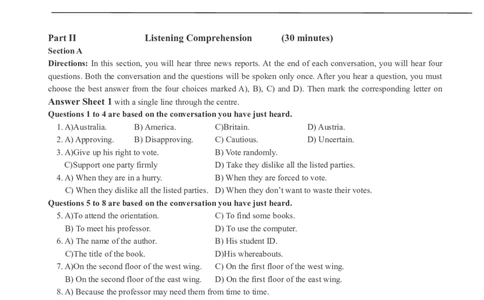 六级通关模拟卷第三套_大学英语四级+六级_六级真题_六级密押试卷_※3.六级预测模拟题_六级通关模拟卷（3）