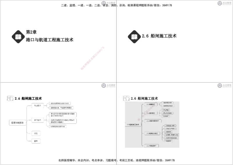 第2章6-10节-航道工程黑白每页4个_2026年一级建造师_2026年一建港航_2025年一建港航SVIP_04-冲刺串讲✿考点强化✿小灶集训_17-港航《冲刺串讲班》皮丹丹DL_讲义