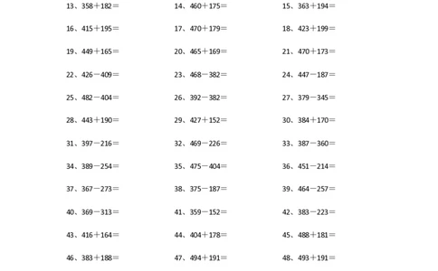 700以内加减混合第61-80篇_小学数学口算竖式脱式计算应用题一二三四五六年级上下册电_小学数学口算题库电子版（1-6）_小学数学口算二年级_口算题适合2年级