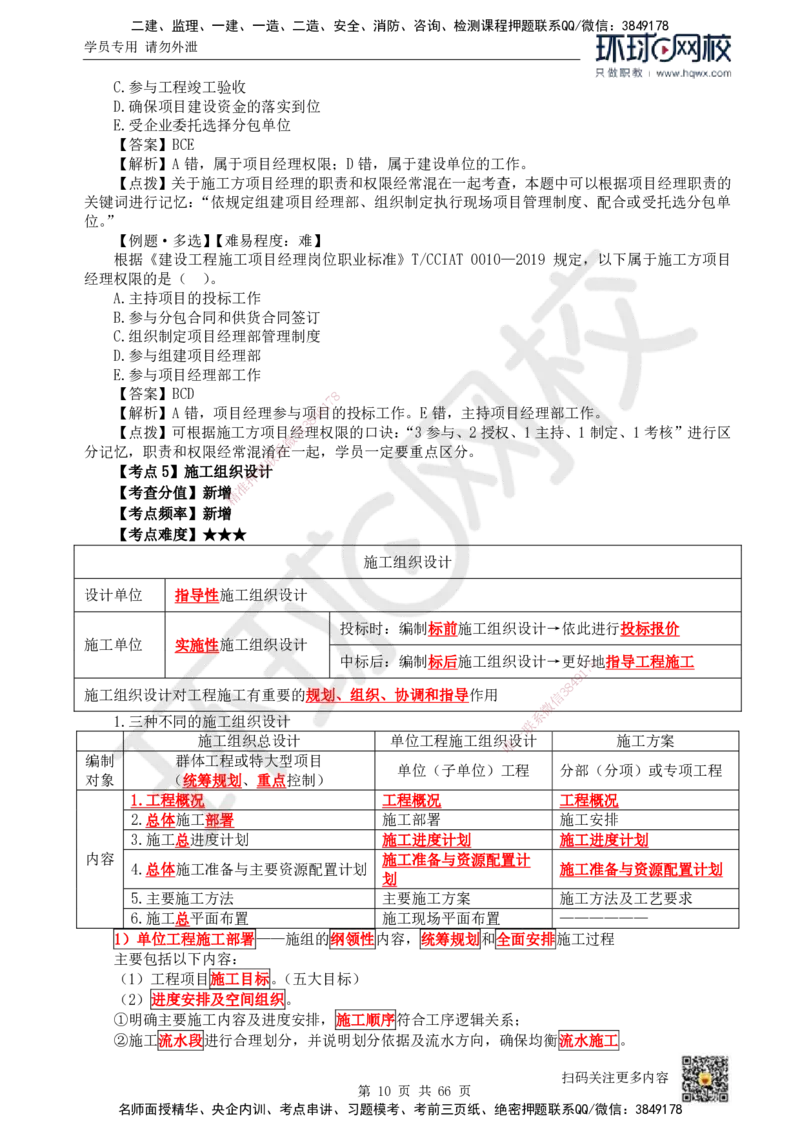 HQ-管理-精选考点_2026年一级建造师_2026年一建管理_2025年一建管理SVIP_01-精华文档✿电子教材✿历年真题_29-管理《精选考点》HQ