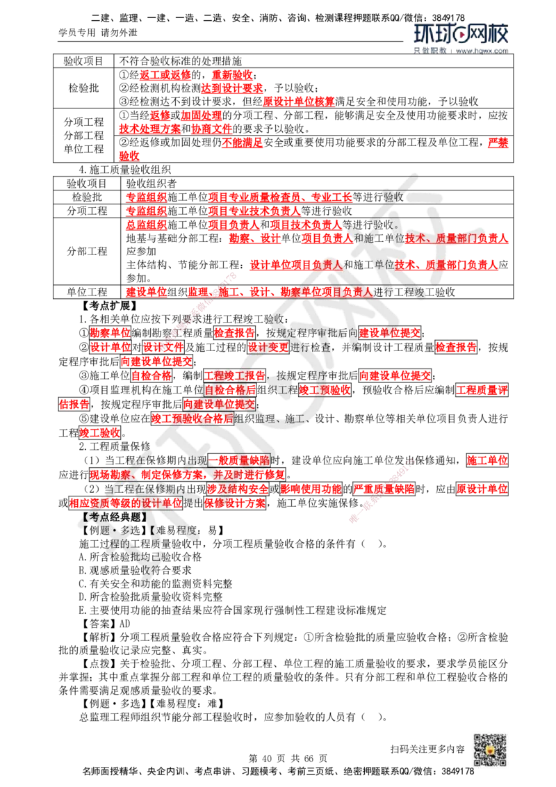 HQ-管理-精选考点_2026年一级建造师_2026年一建管理_2025年一建管理SVIP_01-精华文档✿电子教材✿历年真题_29-管理《精选考点》HQ