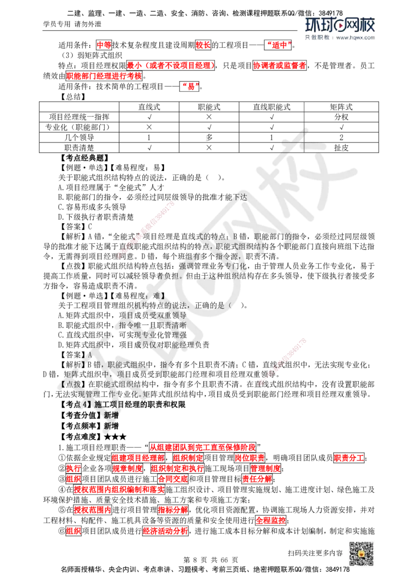 HQ-管理-精选考点_2026年一级建造师_2026年一建管理_2025年一建管理SVIP_01-精华文档✿电子教材✿历年真题_29-管理《精选考点》HQ