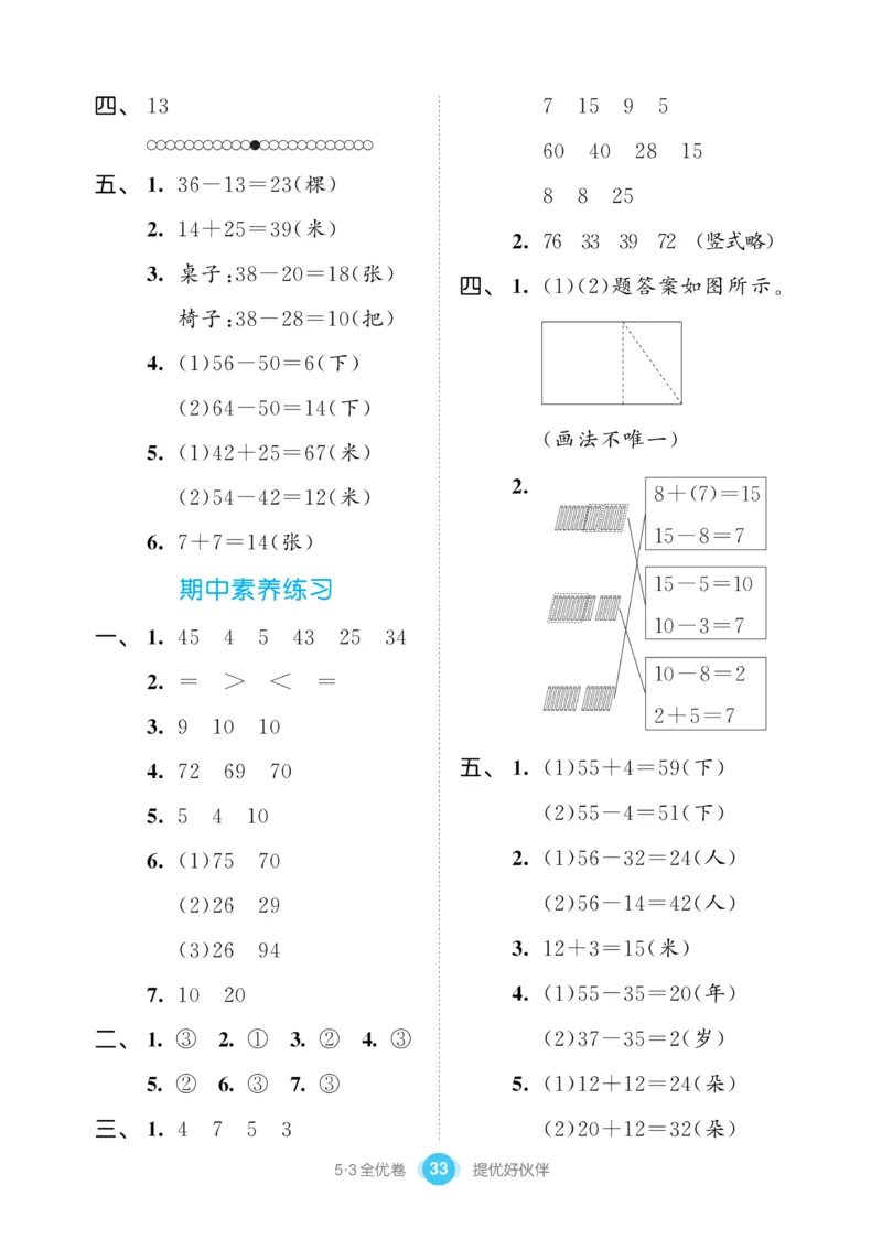 《53全优卷》数学1年级下册（SJ）_一年级上下册资料_小学一年级学习资料-25年更新版_1-04、小学一年级数学下册_1-4-2、练习题、作业、试题、试卷_苏教版_电子册类