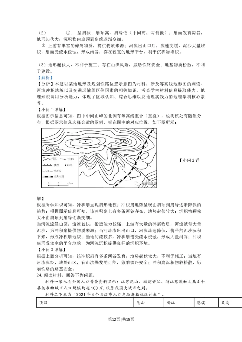 2023年高考地理试卷（江苏）（解析卷）_地理历年高考真题_新&middot;Word版2008-2025&middot;高考地理真题_地理（按试卷类型分类）2008-2025_自主命题卷&middot;地理（2008-2025）_江苏自主命题&middot;地理（2008-2025）