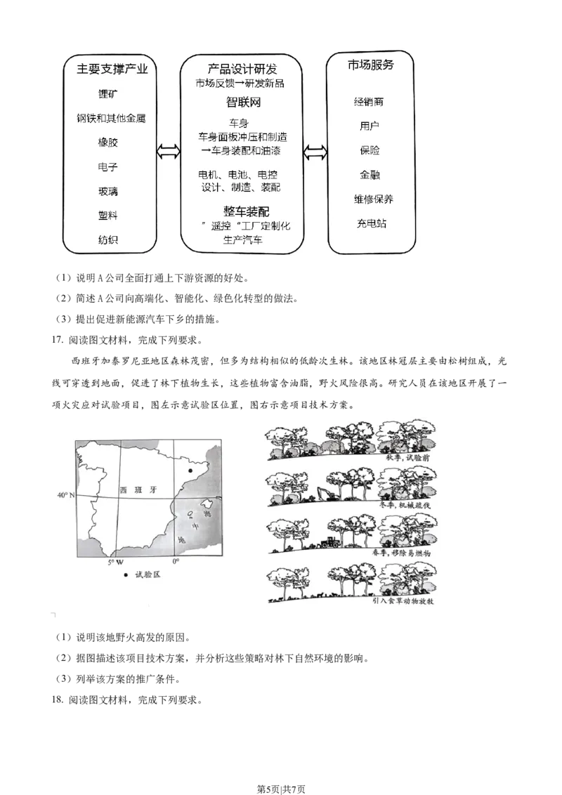 2023年高考地理试卷（湖北）（空白卷）_地理历年高考真题_新&middot;Word版2008-2025&middot;高考地理真题_地理（按省份分类）2008-2025_2008-2025&middot;（湖北）地理高考真题