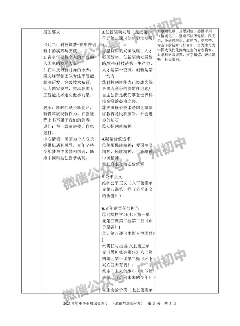 2025从化区中考二模道德与法治试题（参考答案）_广州九上月考+期中+期末+一模二模+中考真题_2025中考二模