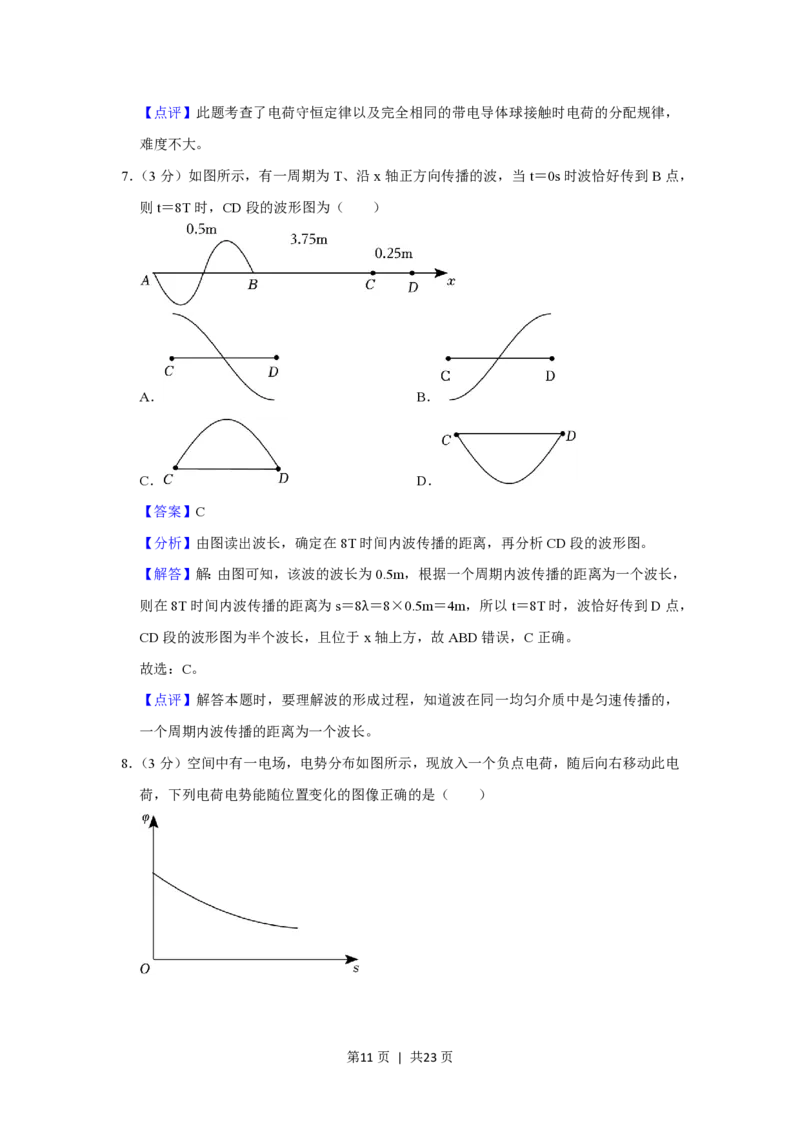 2023年高考物理试卷（上海）（解析卷）_物理历年高考真题_新&middot;PDF版2008-2025&middot;高考物理真题_物理（按年份分类）2008-2025_2023&middot;高考物理真题