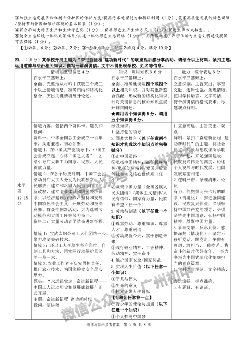 2025南沙区中考二模道德与法治试题（参考答案）_广州九上月考+期中+期末+一模二模+中考真题_2025中考二模