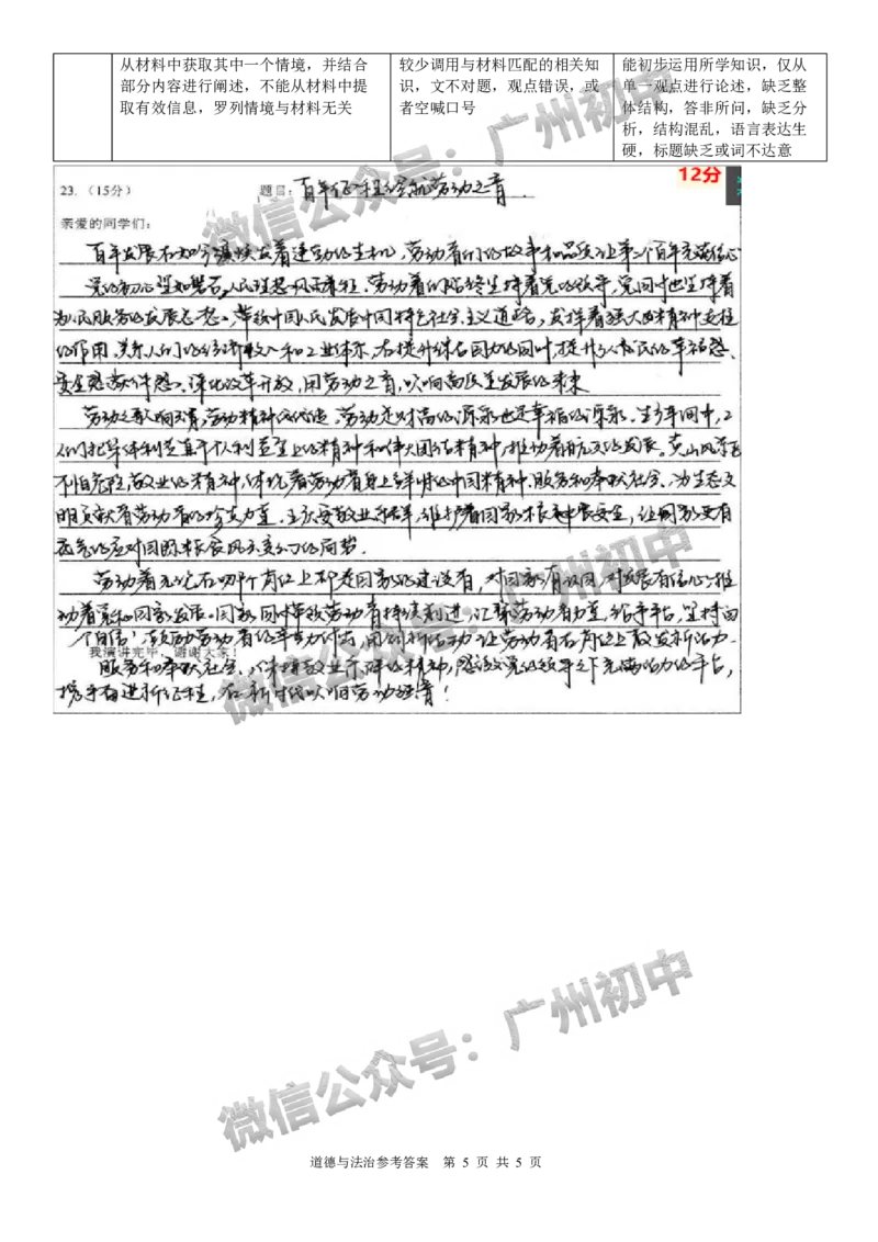 2025南沙区中考二模道德与法治试题（参考答案）_广州九上月考+期中+期末+一模二模+中考真题_2025中考二模