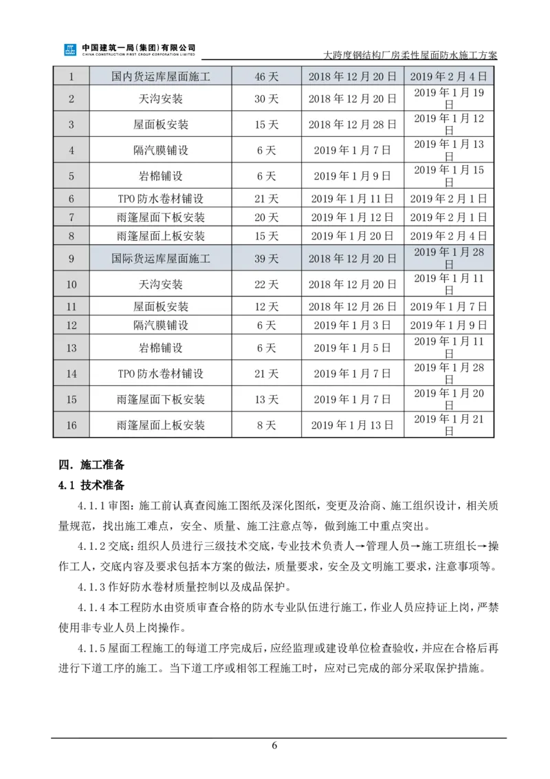 三等奖-大跨度钢结构厂房柔性屋面防水施工方案-三公司_2021-2023年优秀施组方案_施工方案_大跨度钢结构厂房柔性屋面防水施工方案