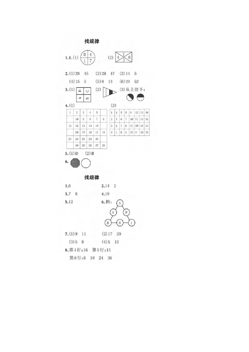 5.23一年级下册数学找规律专项_一年级上下册资料_小学一年级学习资料-25年更新版_1-04、小学一年级数学下册_1-4-2、练习题、作业、试题、试卷_通用_通用重点必背+专项练习