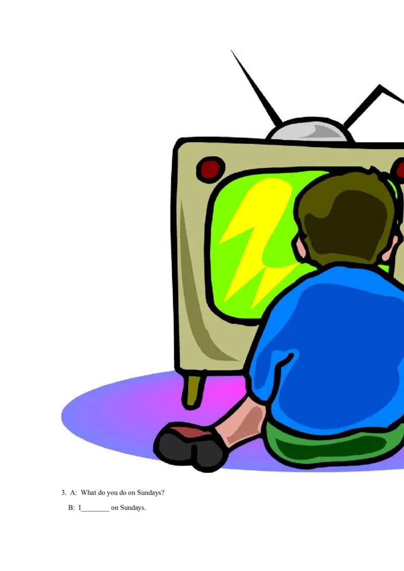 Module6Unit1WhatdoyoudoonSundays？习题1_二年级上下册资料_二年级语数英上下册学习资料_3-7-5、小学二年级英语上册_外研版一起点_2、同步练习_Module6