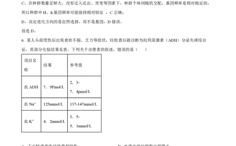 2023年高考生物试卷（重庆）（解析卷）_生物历年高考真题_新&middot;PDF版2008-2025&middot;高考生物真题_生物（按试卷类型分类）2008-2025_自主命题卷&middot;生物（2008-2025）