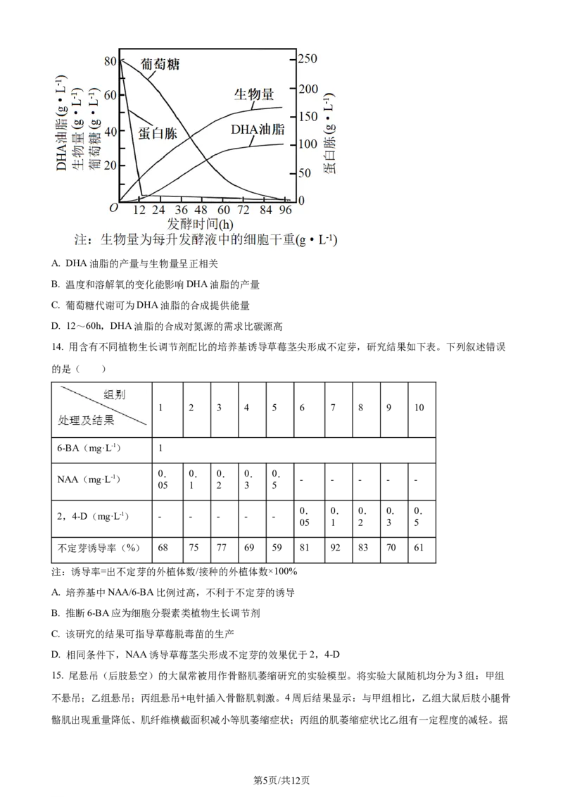 2023年高考生物试卷（辽宁）（空白卷）_生物历年高考真题_新&middot;Word版2008-2025&middot;高考生物真题_生物（按年份分类）2008-2025_2023&middot;高考生物真题
