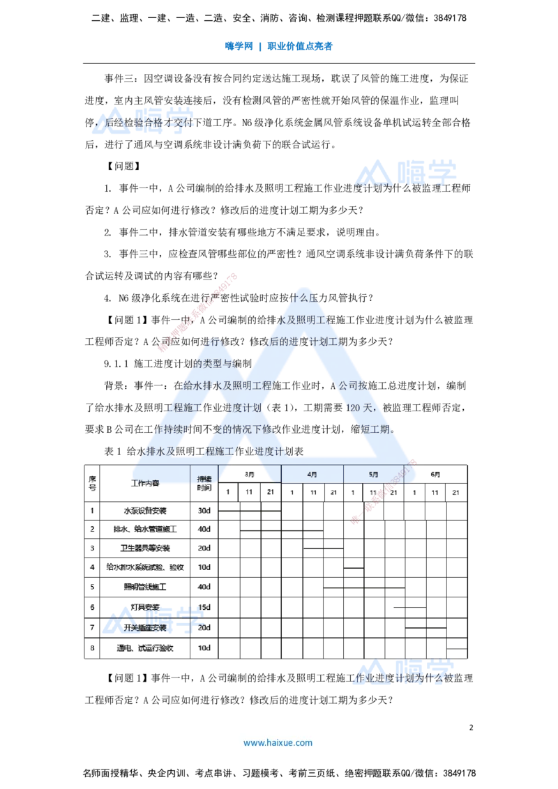 朱培浩-一级建造师-机电工程管理与实务-名师仿真带练1-卷一（3）案例题1_2026年一级建造师_2026年一建机电_2025年一建机电SVIP_04-冲刺串讲✿考点强化✿小灶集训_讲义