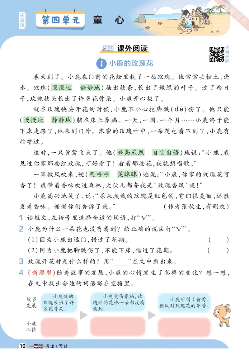 《一遍过》看图写话+拓展阅读-23语文2年级下册（RJ）_二年级上下册资料_小学二年级学习资料-25年更新版_2-02、小学二年级语文下册_2-2-2、练习题、作业、试题、试卷_电子册类