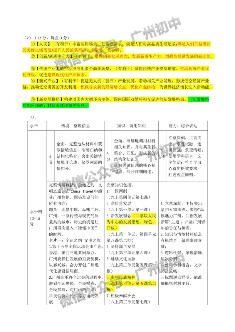 2025从化区中考一模道德与法治试题（参考答案）_广州九上月考+期中+期末+一模二模+中考真题_广州2025年中考一模_2025年11区中考一模_从化区