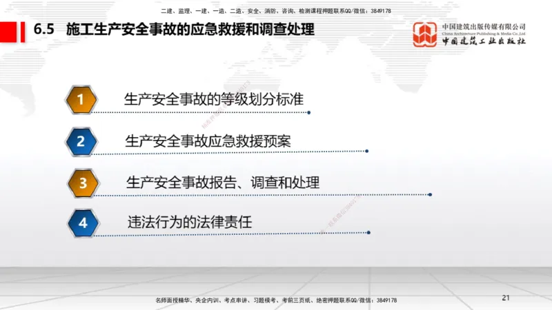 B21节：6.4施工现场安全防护制度~6.5施工生产安全事故的应急救援和调查处理（6.16）_2026年一建法规_2025年一建法规SVIP_02-基础精讲✿高端面授✿深度强化_讲义