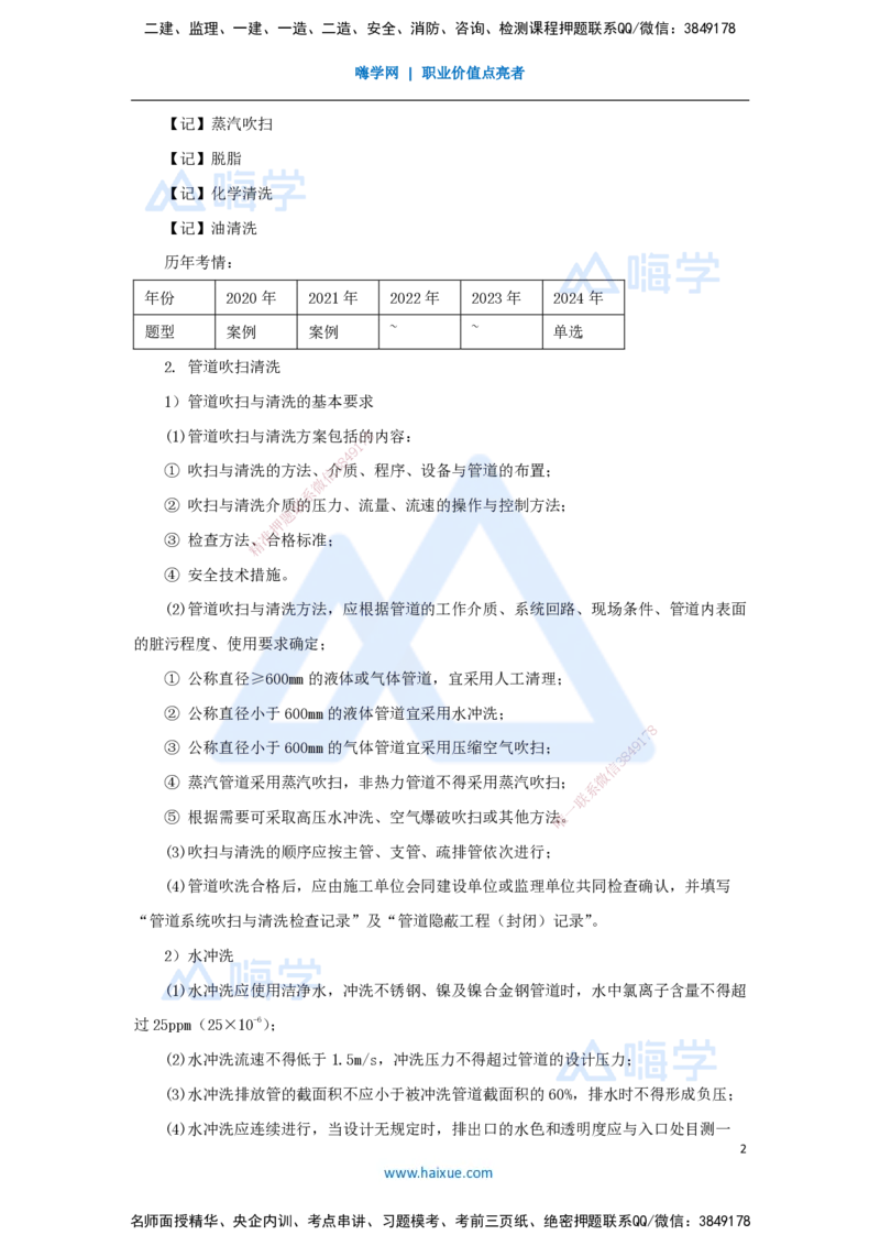 杨海军-一级建造师-机电工程管理与实务-实景精讲通关-（32）工业管道施工技术-管道系统试压与吹洗技术-管道吹扫清洗_2026年一级建造师_2026年一建机电_2025年一建机电SVIP_讲义