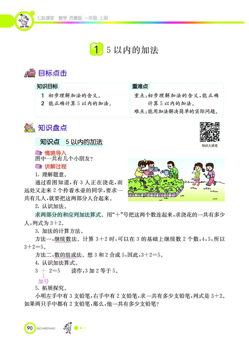 《七彩课堂》数学1年级上册（SJ）_一年级上下册资料_小学一年级学习资料-25年更新版_1-03、小学一年级数学上册_苏教版_10、电子书籍