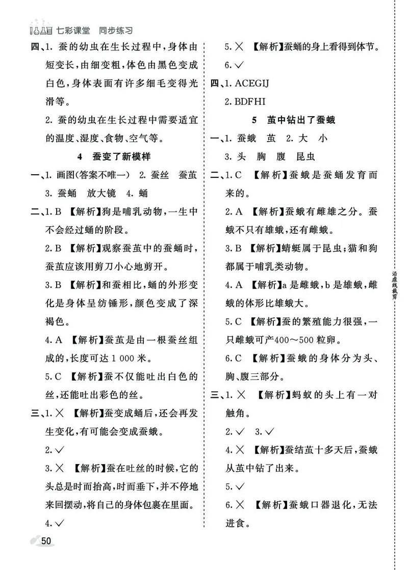 《七彩课堂》同步练习-科学3年级下册（教科版）_三年级上下册资料_小学三年级学习资料-25年更新版_3-10、小学三年级科学下册_教科版_电子册类