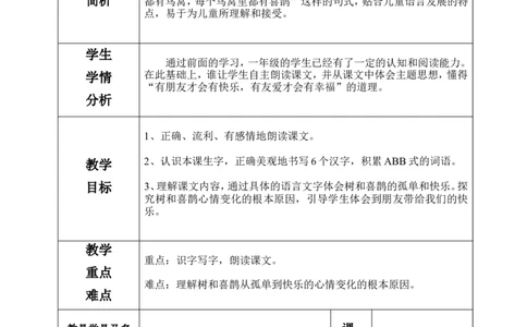 一下语文第3单元教案_一年级语文下册（统编版）_老课标资料_教案反思+导学案_表格式_3版表格式教案不含反思