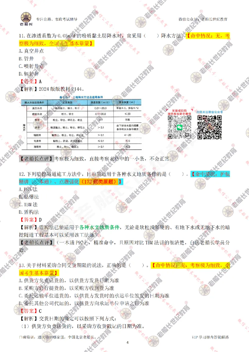 2024老船长一建市政真题答案完整版（含命中情况）_2026年一级建造师_2026年一建市政_2025年一建市政SVIP_01-精华文档✿电子教材✿历年真题_02-历年真题PDF