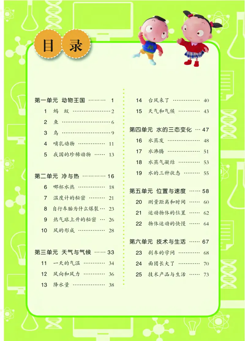 青岛版4年级科学上册高清教材_全部版本&bull;小学科学电子课本_青岛版63制小学科学课本
