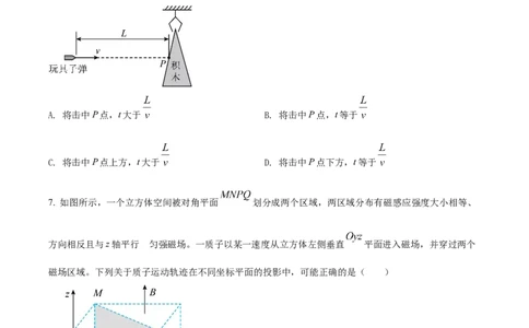 2022年高考物理试卷（广东）（空白卷）_物理历年高考真题_新&middot;Word版2008-2025&middot;高考物理真题_物理（按年份分类）2008-2025_2022&middot;高考物理真题