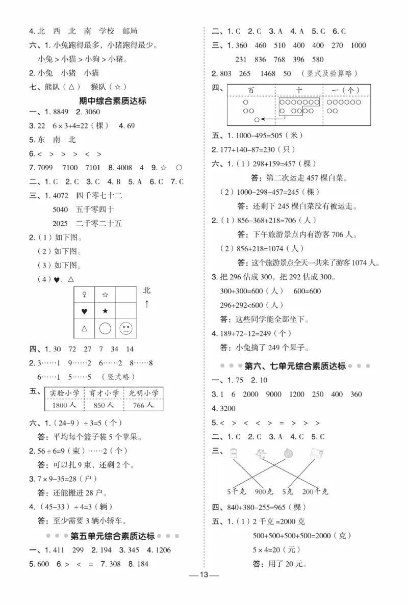 《典中点》数学试卷-数学2年级下册（BJ）_二年级上下册资料_小学二年级学习资料-25年更新版_2-04、小学二年级数学下册_2-4-2、练习题、作业、试题、试卷_北京课改版_电子册类