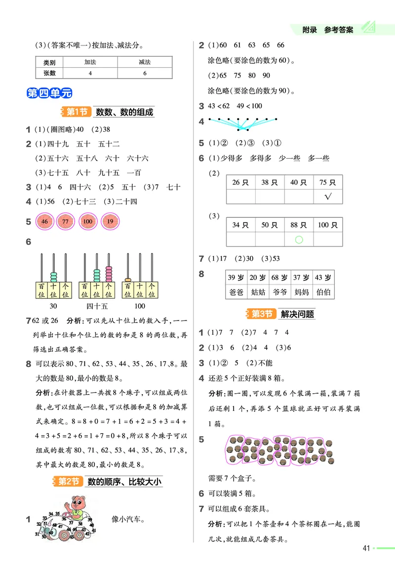 ❤23版数学（人教）一下-作业帮(3)_一年级上下册资料_小学一年级学习资料-25年更新版_1-04、小学一年级数学下册_1-4-2、练习题、作业、试题、试卷_通用_通用重点必背+专项练习